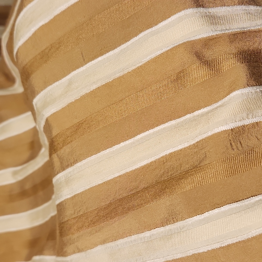 Zara Tan and Cream Striped Wide Leg Pants - Picture 8 of 14